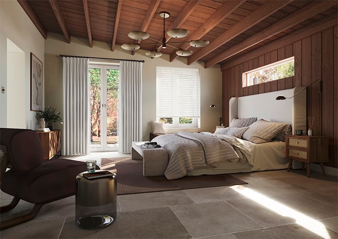 Ecowood Deluxe, Cotton White Satin - Motorised Venetian Blind - Image 6